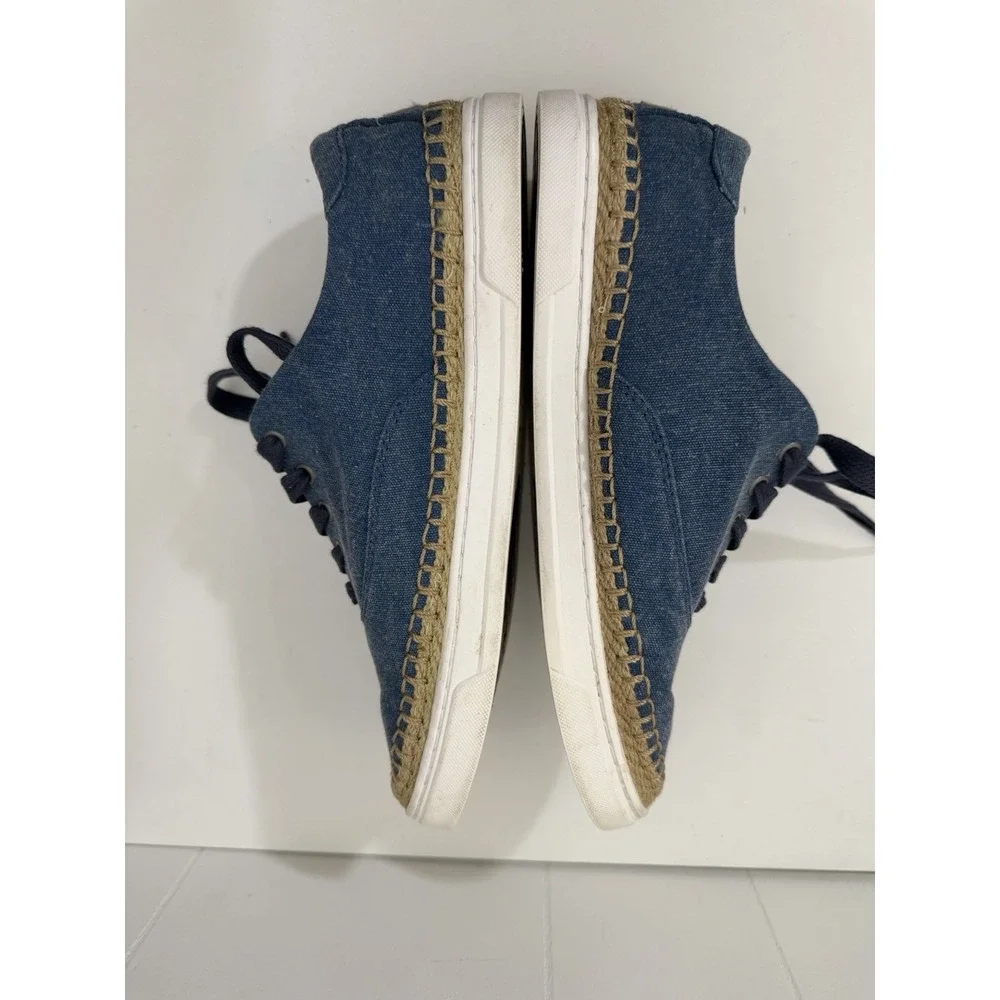 Ugg Eyan II Blue Espadrille Canvas Lace-Up Sneakers Shoes Womens Size 9 Preppy